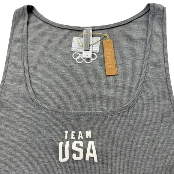 SKIMS Soft Lounge Tank Top Team USA Heather Gray 3X - Picture 5 of 9